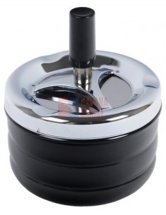 22316 Пепельница вращающаяся хром черная 95 мм *SALE* - купить в интернет-магазине Havana Smoke