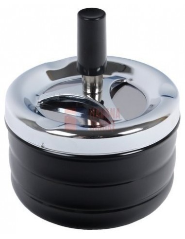 22316 Пепельница вращающаяся хром черная 95 мм *SALE* - купить в интернет-магазине Havana Smoke