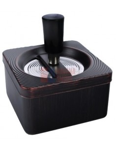 22335 Пепельница вращающаяся антик коричневая квадр 85 мм - купить в интернет-магазине Havana Smoke