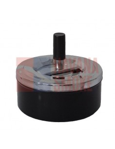 22341 Пепельница вращающаяся хром/черная 120 мм - купить в интернет-магазине Havana Smoke