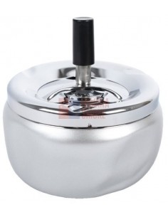 22352 Пепельница вращающаяся серебристая блестящая 110 мм  - купить в интернет-магазине Havana Smoke