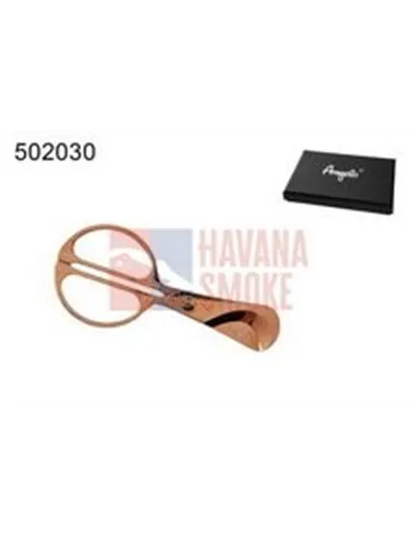 50203A Ножницы для сигар красное золото декор 11.5 см