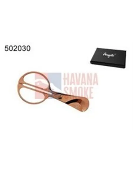 50203A Ножницы для сигар красное золото декор 11.5 см