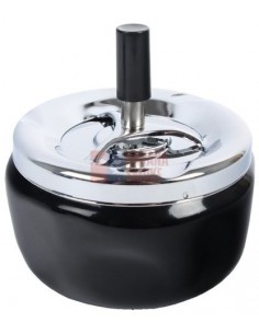 22355 Пепельница вращающаяся черная блестящая 110 мм  - купить в интернет-магазине Havana Smoke