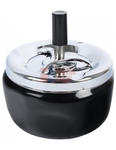 22355 Пепельница вращающаяся черная блестящая 110 мм  - купить в интернет-магазине Havana Smoke