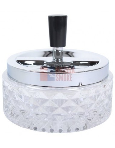 22359 Пепельница вращающаяся стекло белая 115 мм - купить в интернет-магазине Havana Smoke