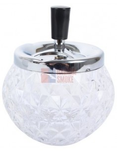 22363 Пепельница вращающаяся стекло белая 110 мм - купить в интернет-магазине Havana Smoke