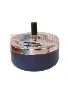 22371 Пепельница вращающаяся хром/синяя 130 мм - купить в интернет-магазине Havana Smoke
