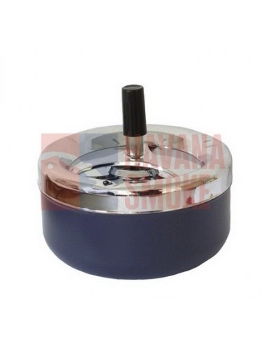 22371 Пепельница вращающаяся хром/синяя 130 мм - купить в интернет-магазине Havana Smoke