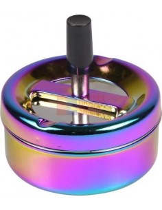 22378 Пепельница вращающаяся радужная блестящая 90 мм - купить в интернет-магазине Havana Smoke