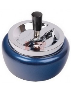 22392 Пепельница вращающаяся хром/голубой металлик 130 мм - купить в интернет-магазине Havana Smoke