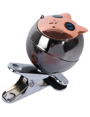 22510 Пепельница настольная на прищепке кошка серый металлик 70 мм - купить в интернет-магазине Havana Smoke