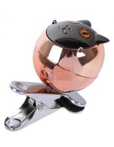 22511 Пепельница настольная на прищепке кошка розоое золото металлик 70 мм - купить в интернет-магазине Havana Smoke