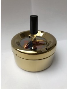 37002 Пепельница вращающаяся 90 мм золотая - купить в интернет-магазине Havana Smoke