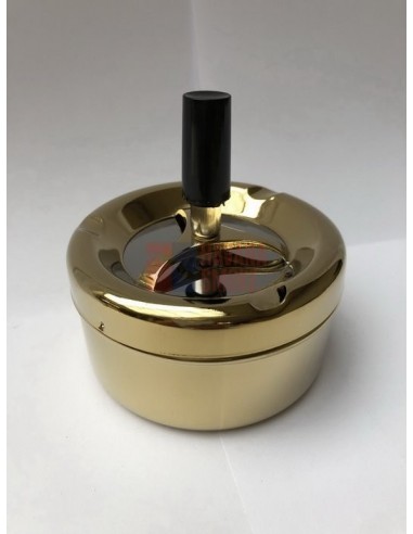37002 Пепельница вращающаяся 90 мм золотая - купить в интернет-магазине Havana Smoke