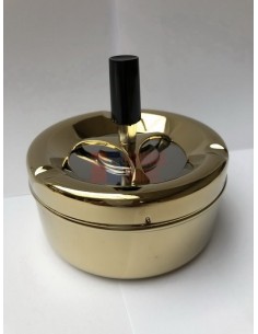 37012 Пепельница вращающаяся 110 мм золотая - купить в интернет-магазине Havana Smoke