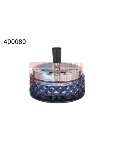 400080 Пепельница вращающаяся голубое стекло 11см - купить в интернет-магазине Havana Smoke