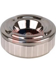 512113 Пепельница настольная керамическая хром/сильвер полоски, 12 см, высота 5см - купить в интернет-магазине Havana Smoke