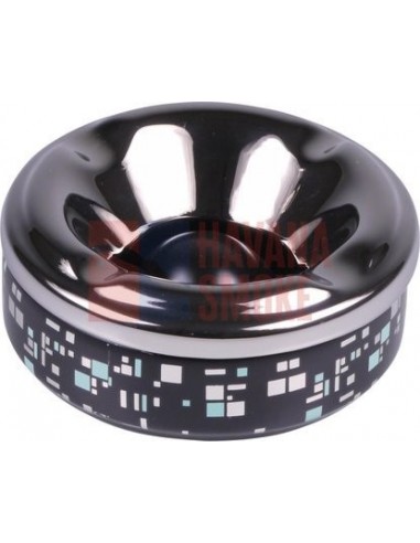 512122 Пепельница настольная керамическая черная мозаика, 12 см, высота 5см - купить в интернет-магазине Havana Smoke