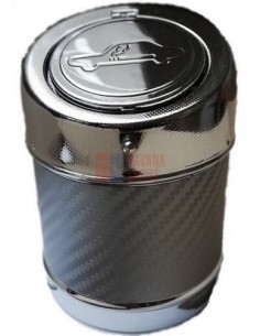 11510 Пепельница для автомобиля металлическая серебристая - купить в интернет-магазине Havana Smoke