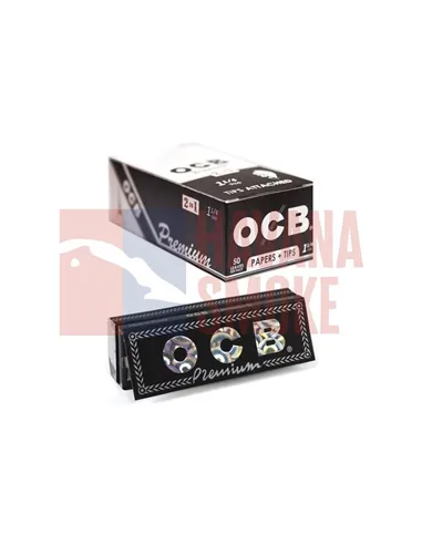 Сигаретная бумага OCB 1.1/4 PREMIUM 78 + БУМ.ФИЛЬТРЫ (24 пач х50лист) OCBPREMTIP25/24