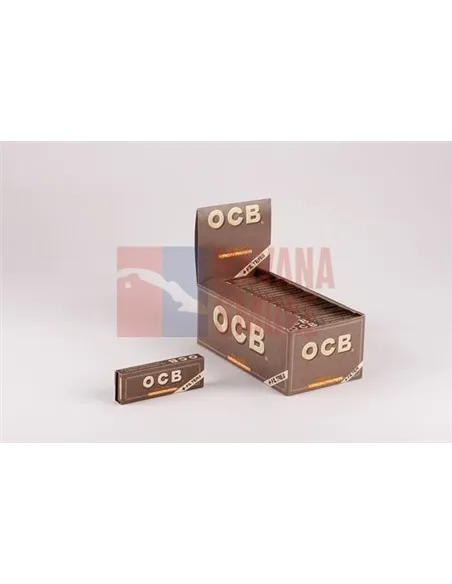Сигаретная бумага OCB 1.1/4 VIRGIN UNBLEACHED 78 + БУМ.ФИЛЬТРЫ (24 пач х50лист) OCBUNBTIP25/24