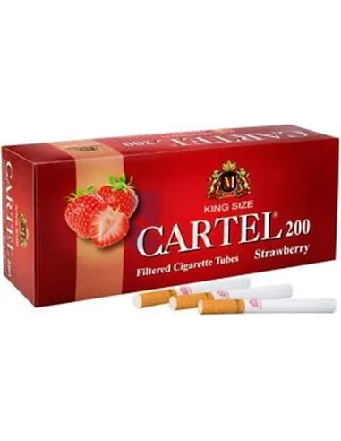 Сигаретные гильзы CARTEL STRAWBERRY (5пач x 200шт)