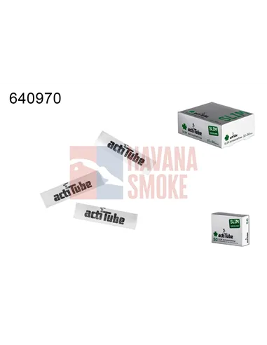 64097A Фильтры для самокруток угольные Acti Tube Slim 50шт 6,9