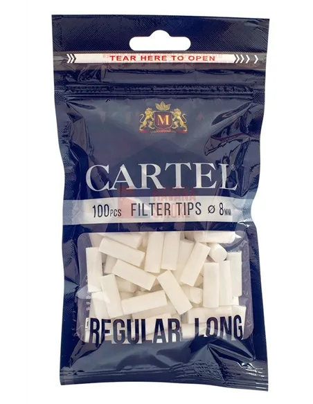Сигаретные фильтры CARTEL REGULAR LONG 22 X 8 (20пач x 100шт)