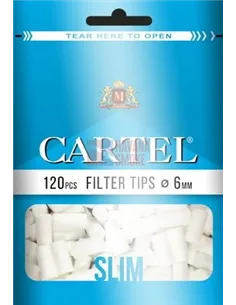 Сигаретные фильтры CARTEL SLIM 15 X 6 (34пач x 120шт)