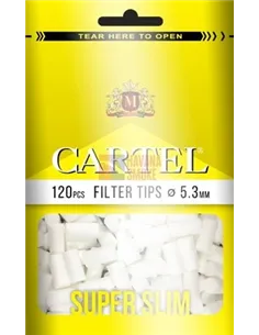 Сигаретные фильтры CARTEL SUPER SLIM 15 X 5,3 (34пач x 120шт)