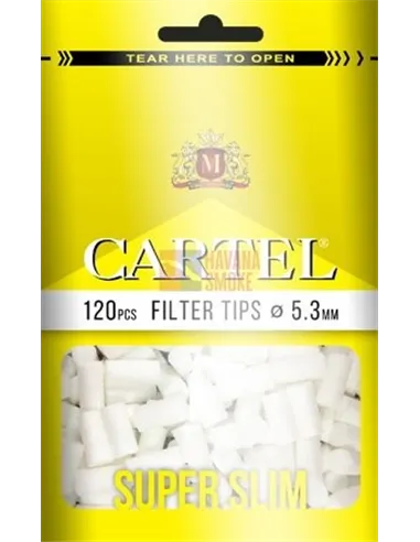 Сигаретные фильтры CARTEL SUPER SLIM 15 X 5,3 (34пач x 120шт)
