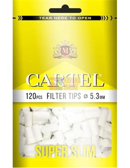 Сигаретные фильтры CARTEL SUPER SLIM 15 X 5,3 (34пач x 120шт)