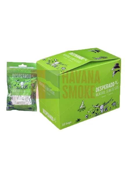 Сигаретные фильтры DESPERADO SLIM MENTHOL 15 X 6 (10пач x 120шт)