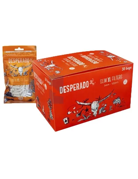 Сигаретные фильтры DESPERADO SLIM XL Filters LONG 22 X 6 (30пач x 100шт)