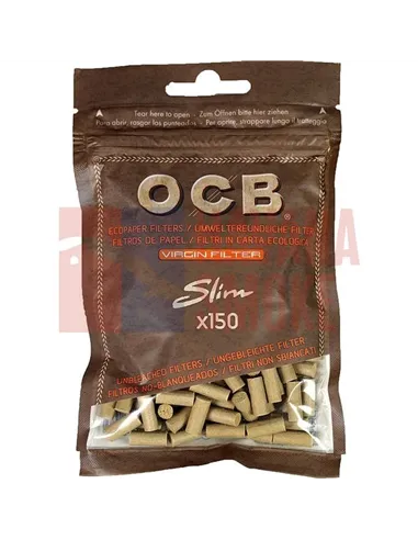 Сигаретные фильтры OCB Slim Unbleached (10пач x 150шт) BFOCBUNB1210150