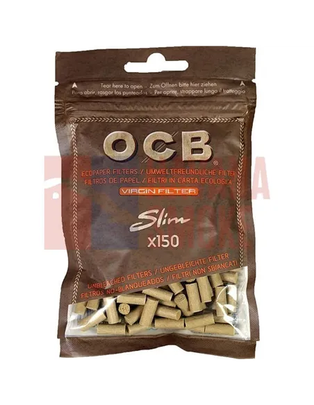 Сигаретные фильтры OCB Slim Unbleached (10пач x 150шт) BFOCBUNB1210150