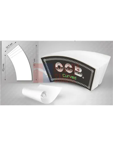 Сигаретные фильтры OCB бумажные изогнутые (20пач x32 листа) (42,6/58,7 х 24,9) BFOCBCU40/20/32