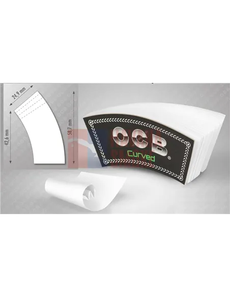 Сигаретные фильтры OCB бумажные изогнутые (20пач x32 листа) (42,6/58,7 х 24,9) BFOCBCU40/20/32