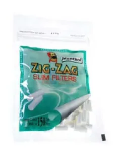 Сигаретные фильтры ZIG-ZAG SLIM menthol (10пач x150шт) BFZZSM12/10/150
