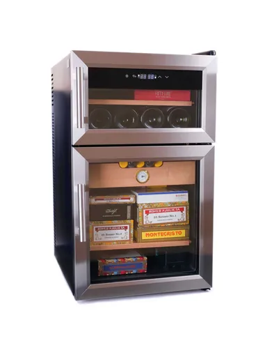 Электронный двухкамерный хьюмидор-холодильник Howard Miller на 400-600 сигар и 8 бутылок вина 810-069