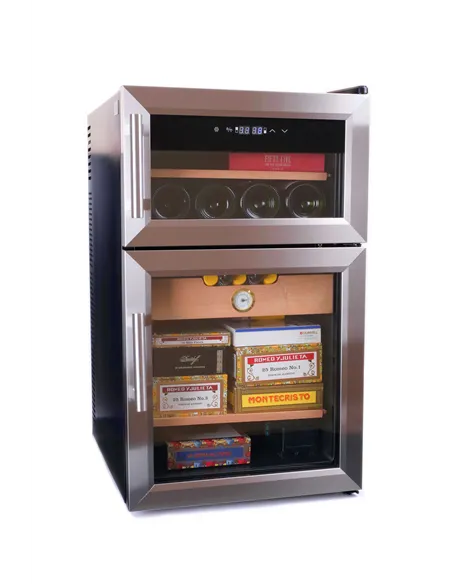 Электронный двухкамерный хьюмидор-холодильник Howard Miller на 400-600 сигар и 8 бутылок вина 810-069