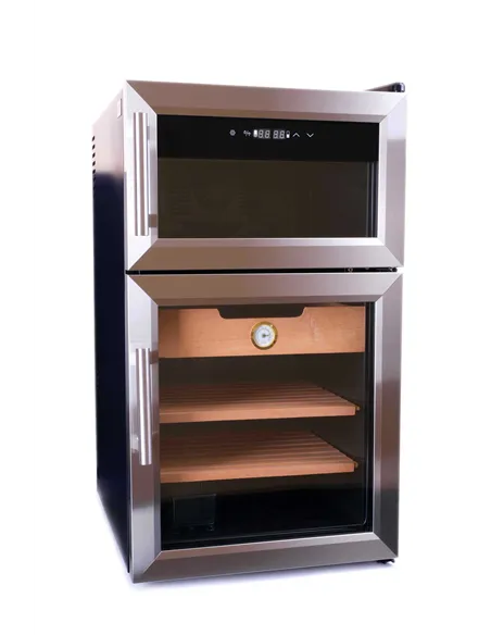 Электронный двухкамерный хьюмидор-холодильник Howard Miller на 400-600 сигар и 8 бутылок вина 810-069