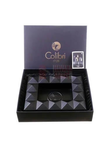 Пепельница Colibri Quasar на 8 сигар, Черный лак AT100T1