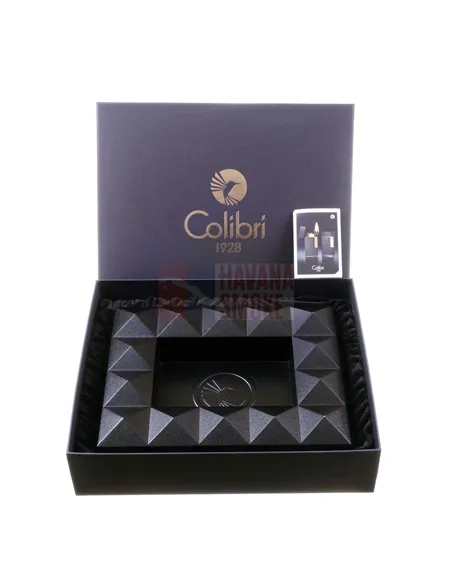 Пепельница Colibri Quasar на 8 сигар, Черный лак AT100T1