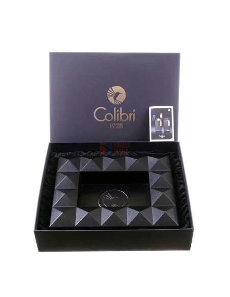 Пепельница Colibri Quasar на 8 сигар, Черный лак AT100T1