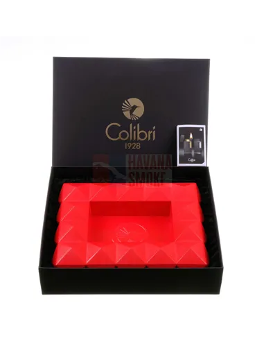 Пепельница Colibri Quasar на 8 сигар, Красный лак AT100T4