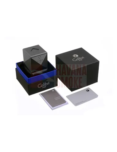 Зажигалка настольная Colibri Quasar, тройное турбопламя, Черный лак-LI710T1