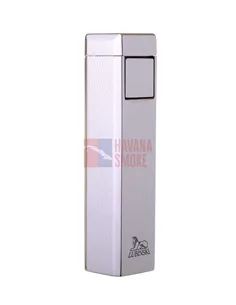 Зажигалка Lubinski "Бергамо", пьезо, серебристая в рубчик