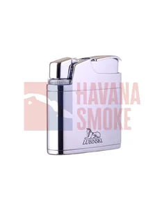 Зажигалка Lubinski "Таормина", кремневая, серебристая в полоску